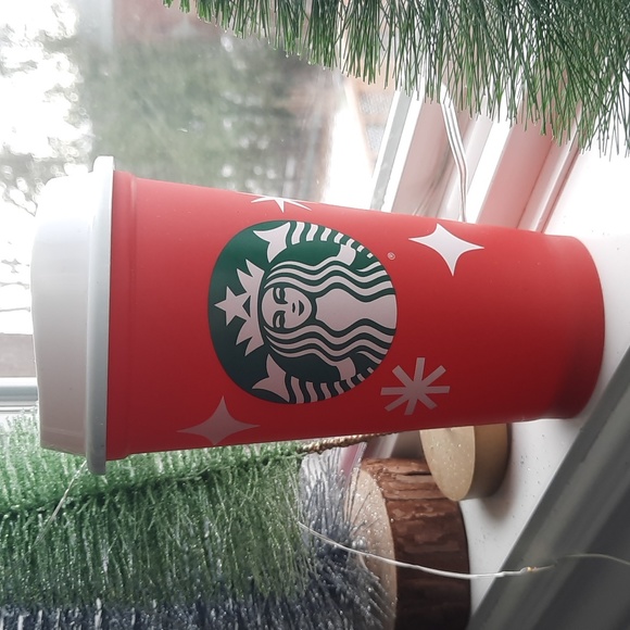 Starbucks 25th anniversary Christmas hot beverage Reusable Cup with lid 16 fl oz - Picture 1 of 6